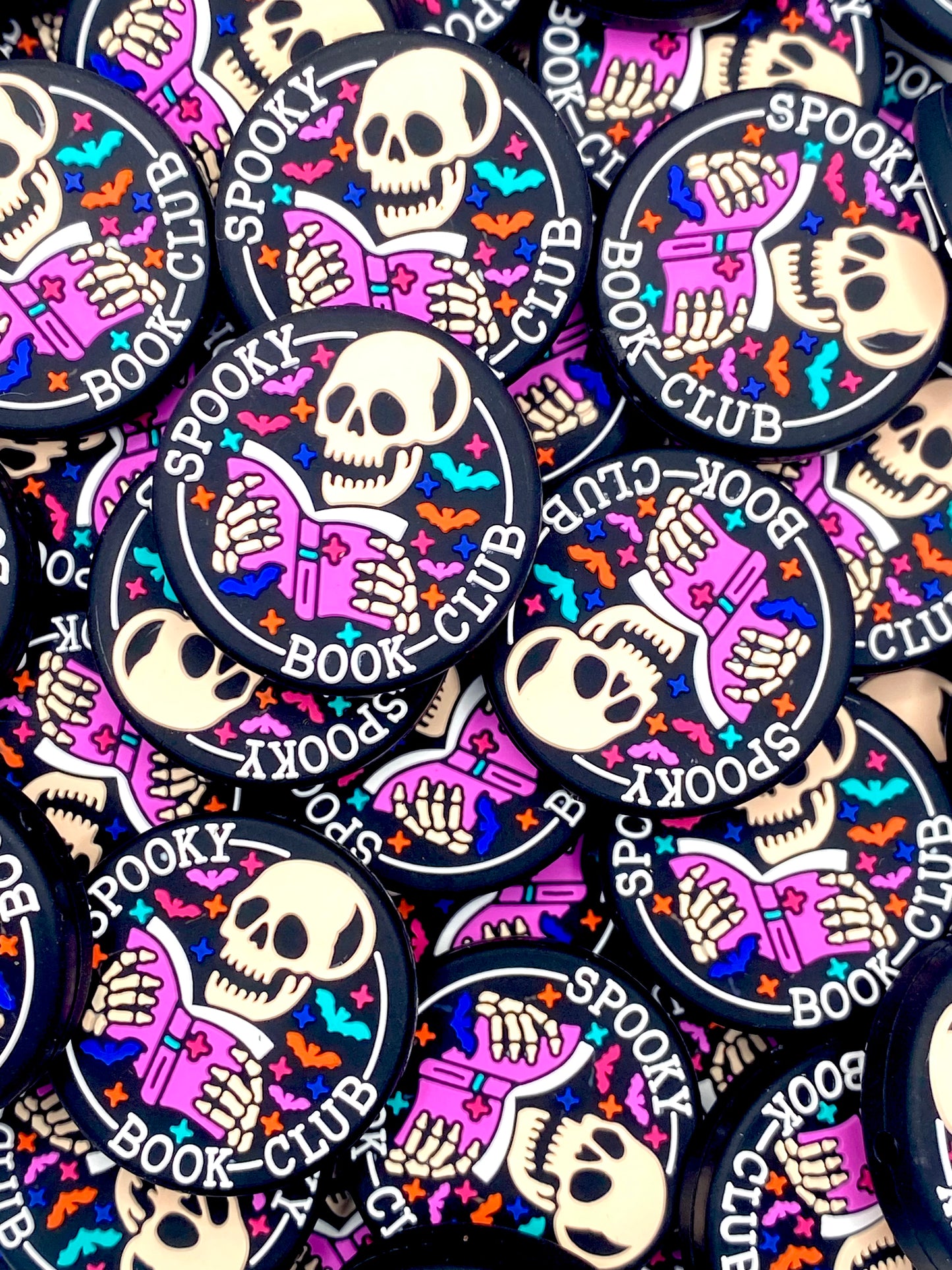 Spooky Book Club Silicone Focal Beads