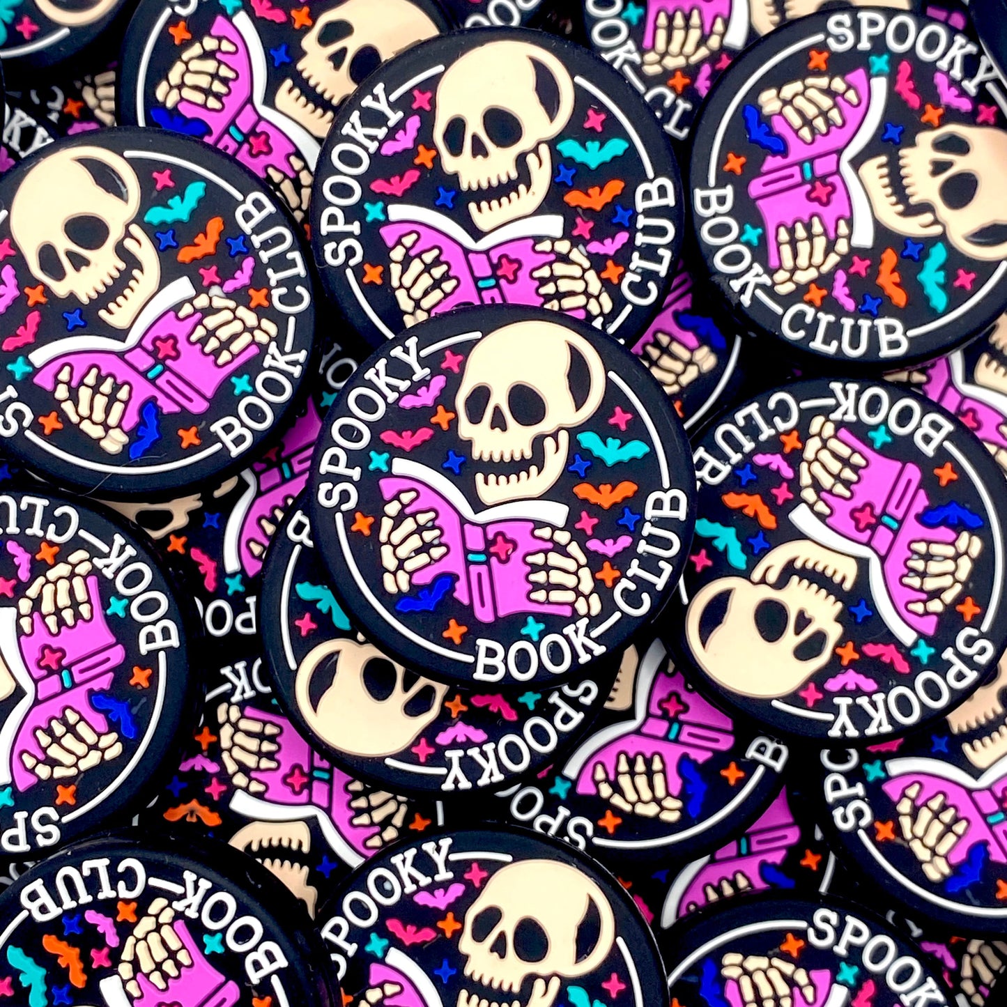 Spooky Book Club Silicone Focal Beads