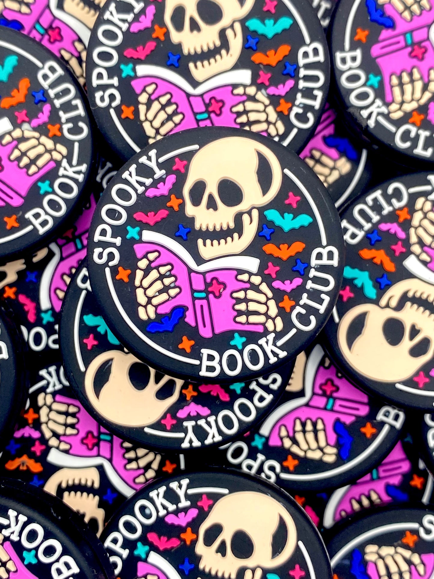 Spooky Book Club Silicone Focal Beads