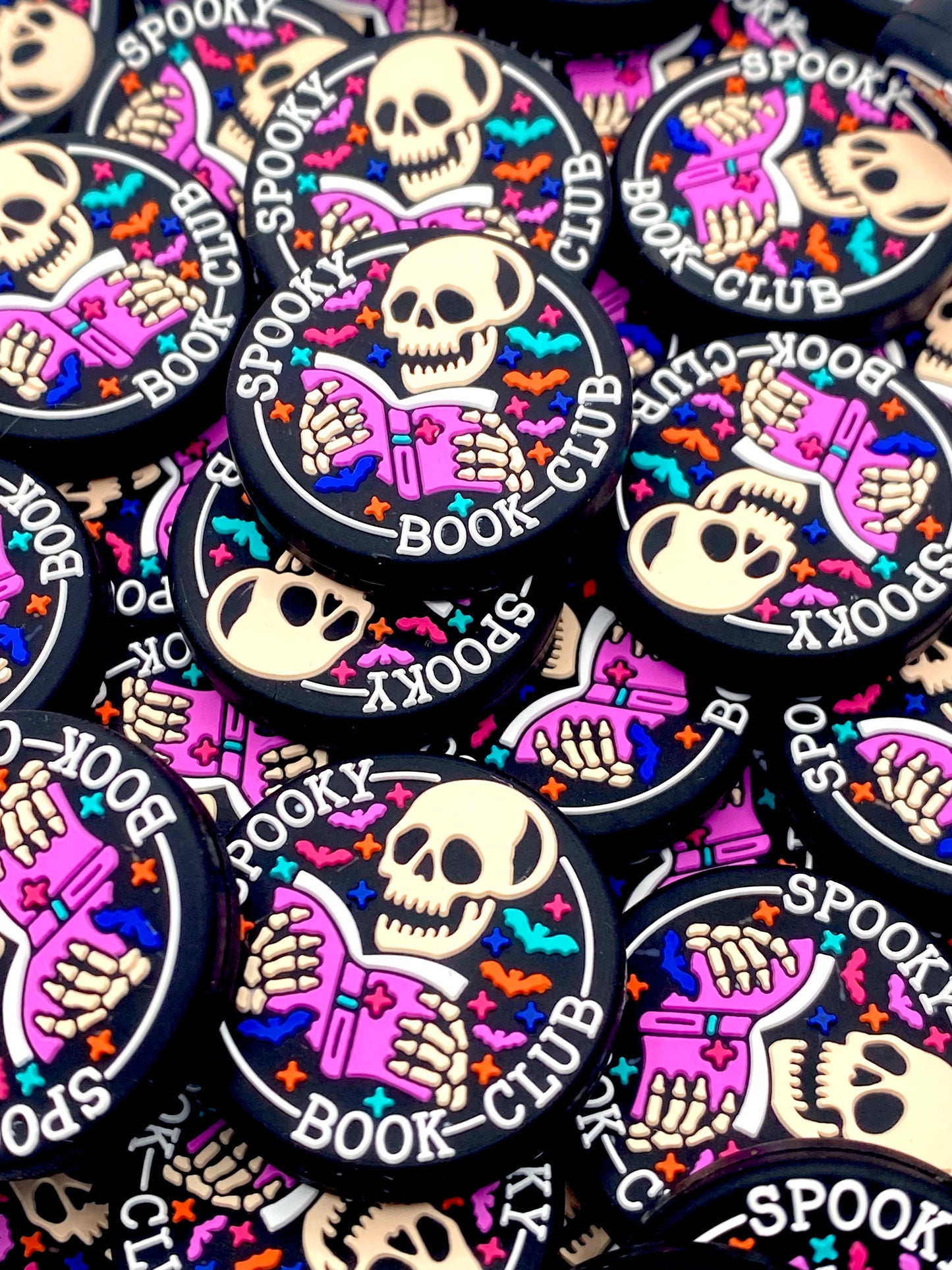Spooky Book Club Silicone Focal Beads