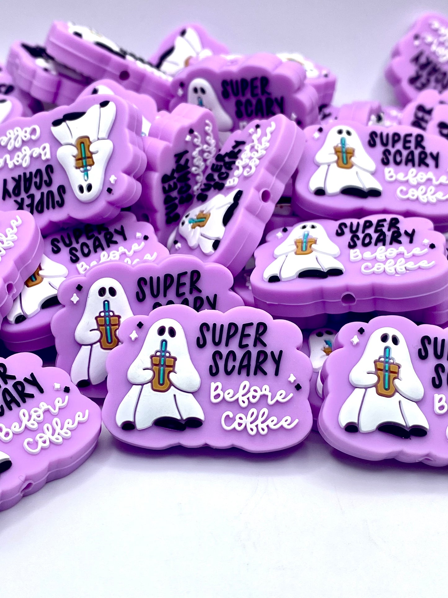 Super Scary Before Coffee Silicone Focal Beads