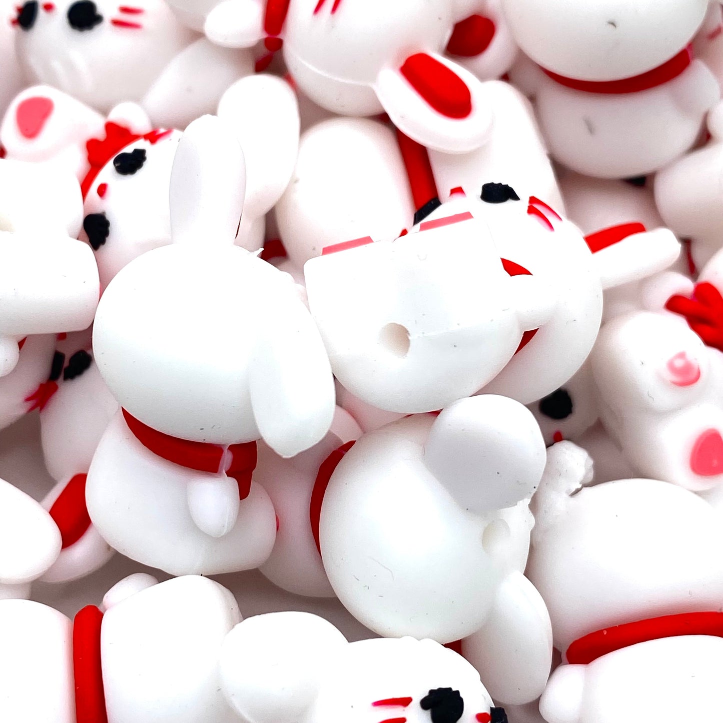 Warm Hugs, Bunny Love 3D Silicone Focal Beads
