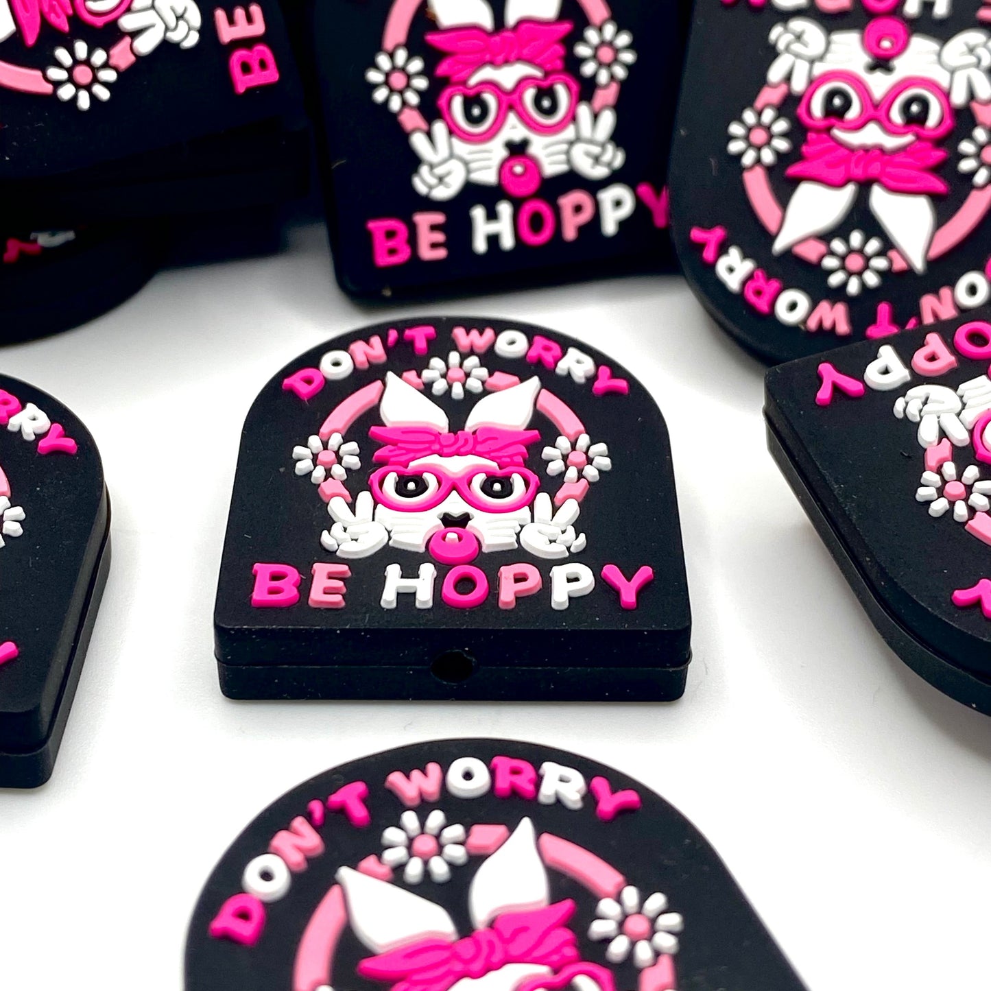 Don't Worry Be Hoppy Silicone Focal Beads