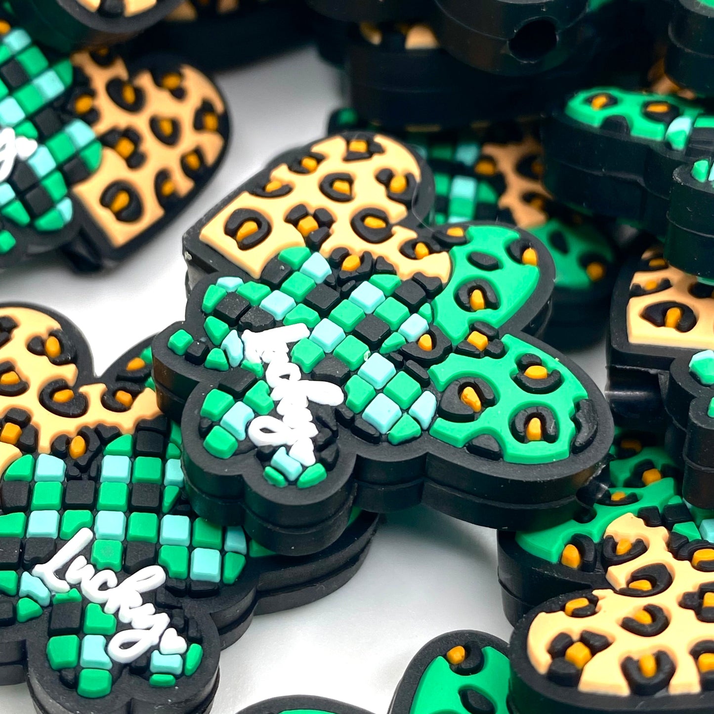 Lucky at Heart Silicone Focal Beads