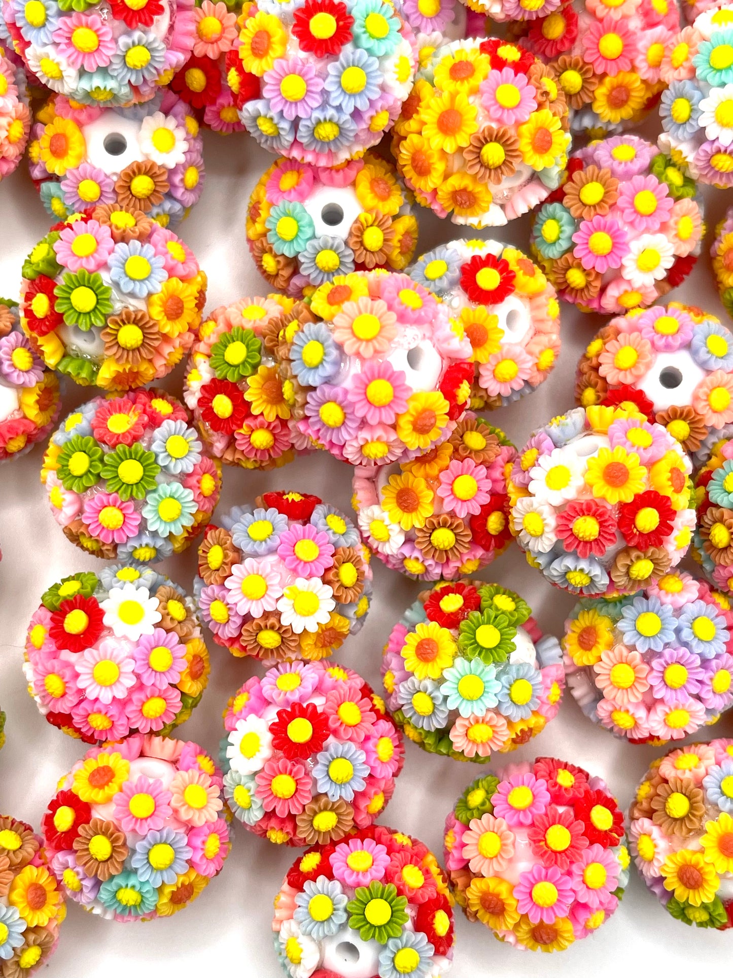 Stop & Smell The Flowers Fancy Acrylic Beads