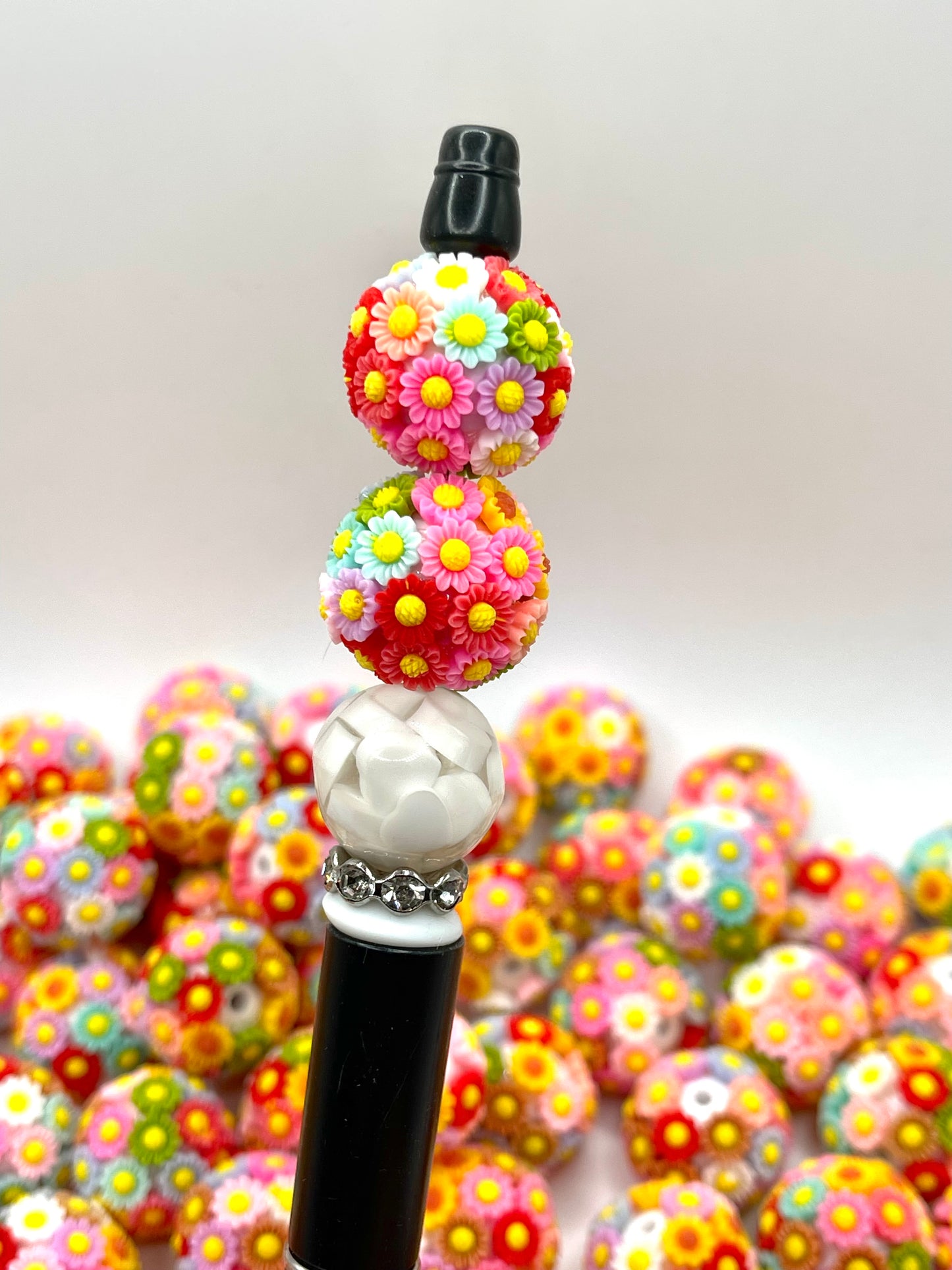 Stop & Smell The Flowers Fancy Acrylic Beads