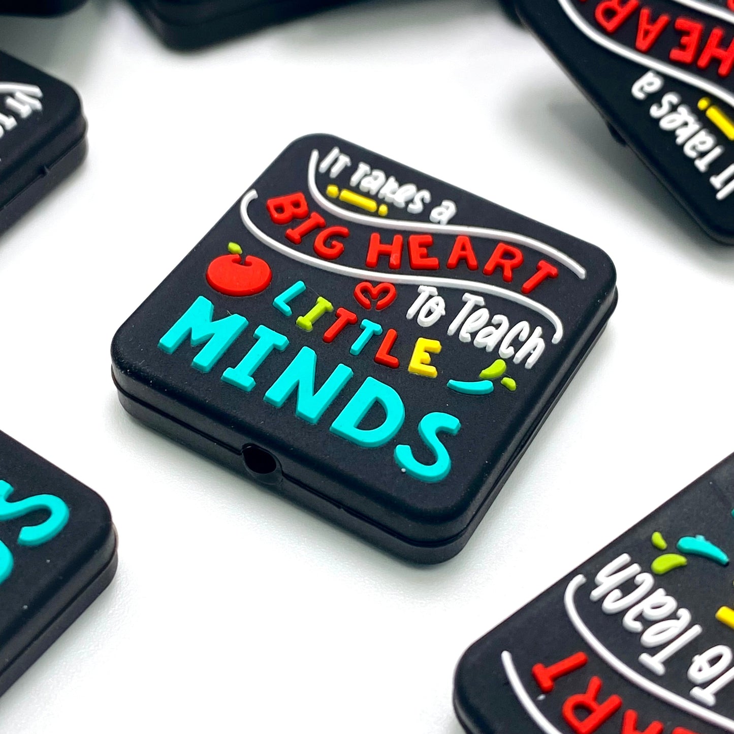 It Takes a Big Heart to Teach Little Minds Silicone Focal Beads