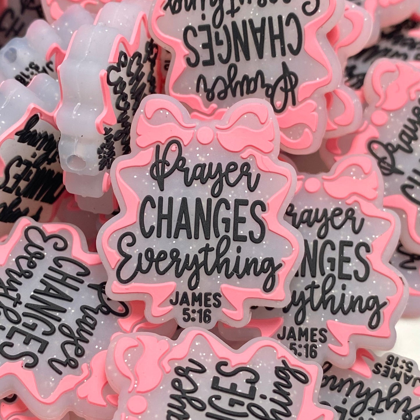 Prayer Changes Everything James 5:16 Silicone Focal Beads