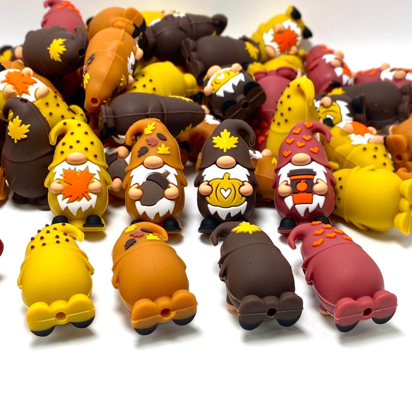 Cozy Gnome Season Gnomes 3D Silicone Focal Beads