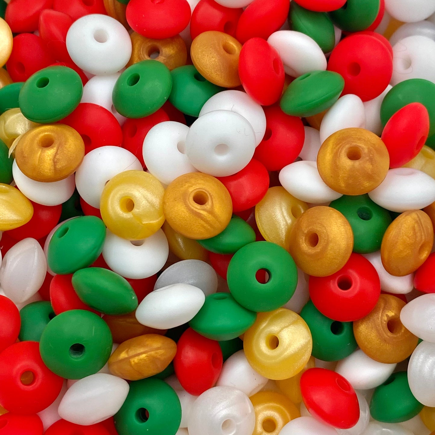 Lentil Silicone Beads - Mix 14