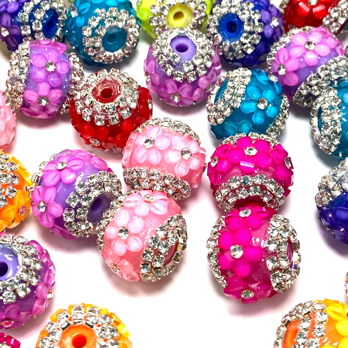 The Earth Laughs in Flowers 3.0 Rhinestone Spacer Beads