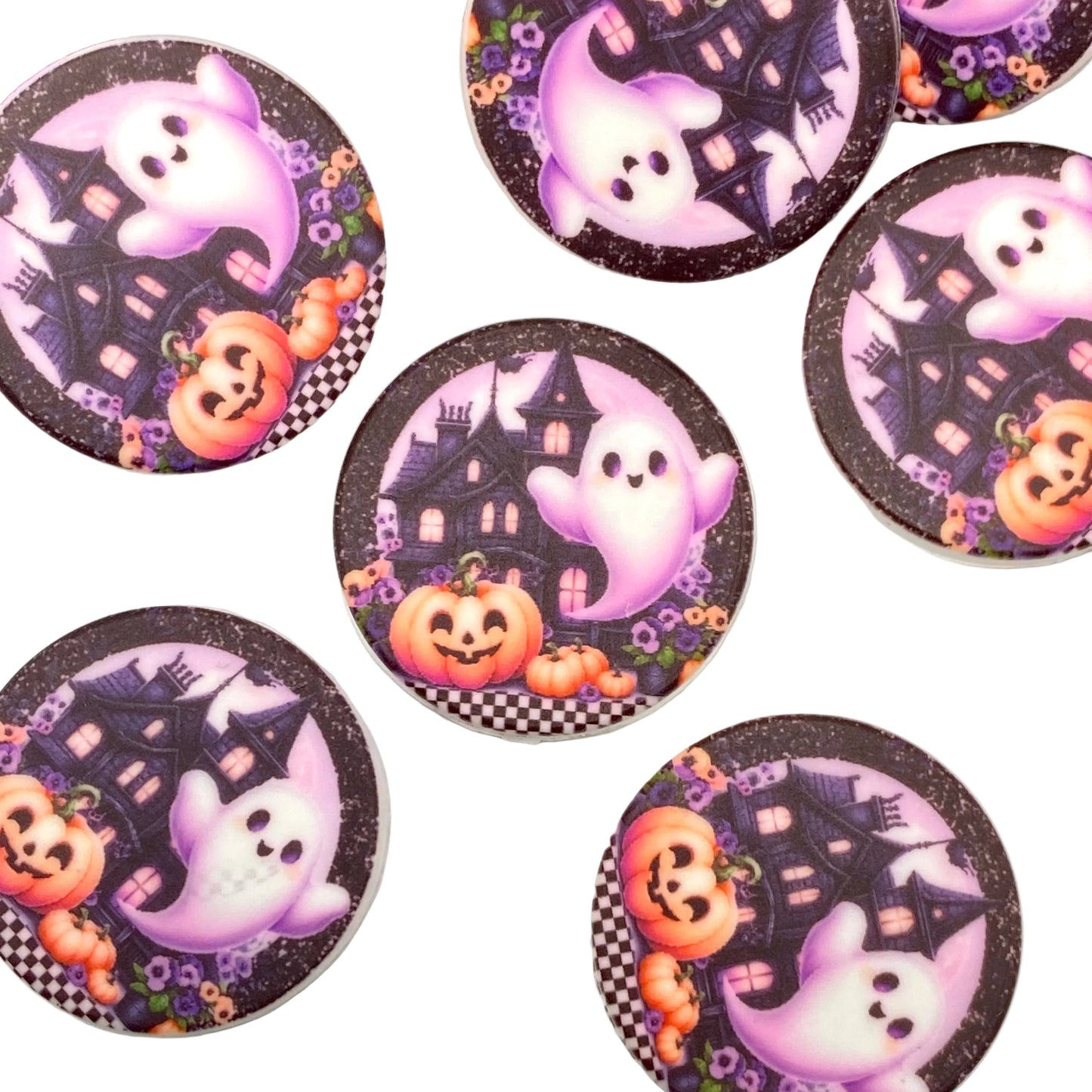 Sweet Little Spooks Silicone Printed Focal Beads