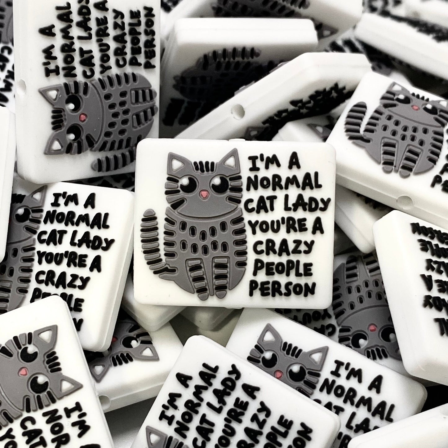 I'm a Normal Cat Lady Silicone Focal Beads