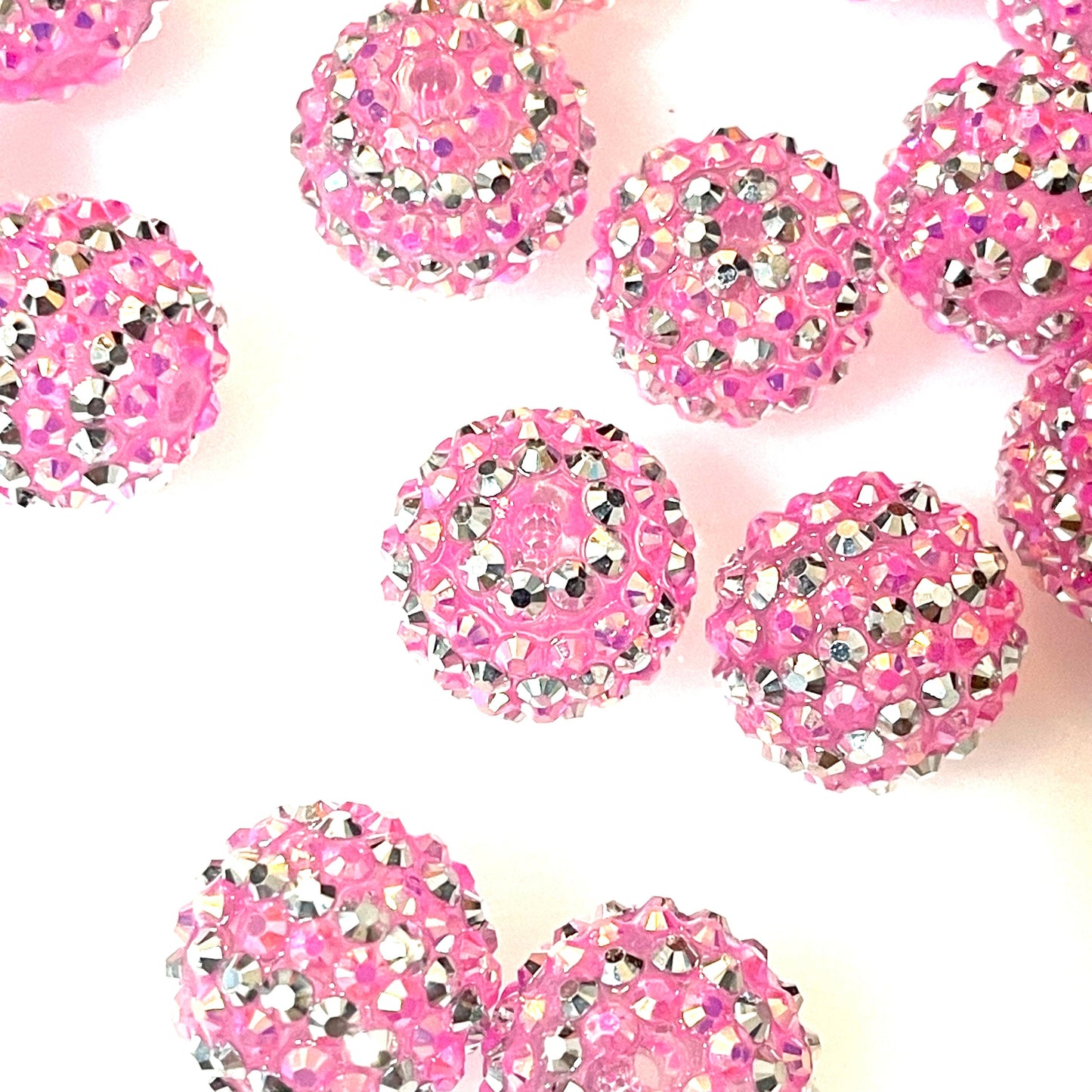 Princess Pink Rhinestone Beads