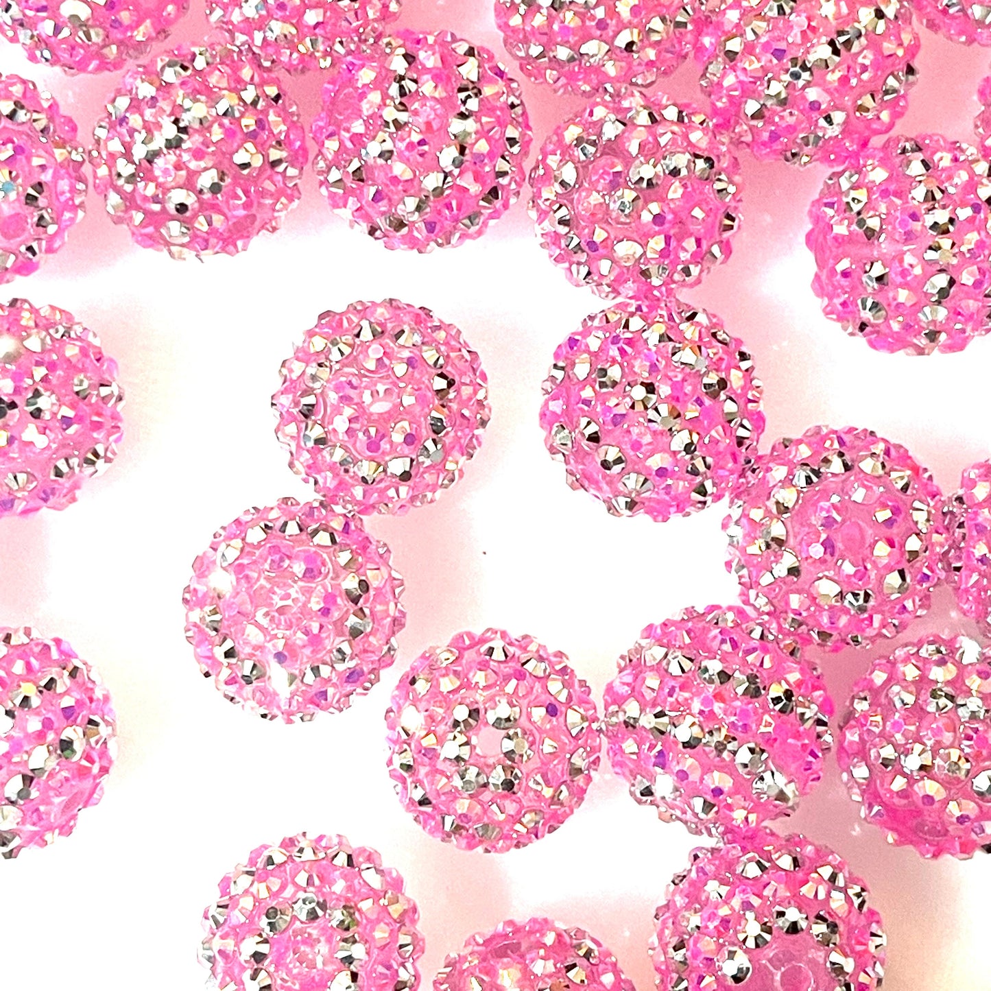 Princess Pink Rhinestone Beads