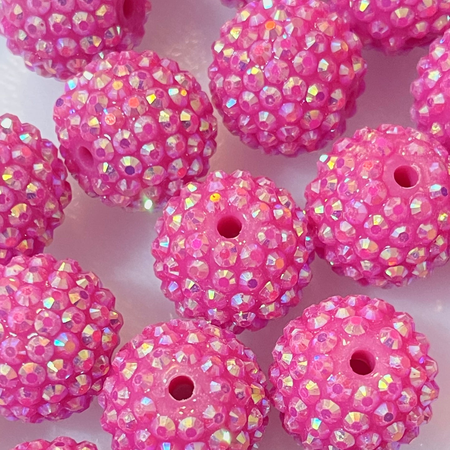 Pink Power Rhinestone Beads