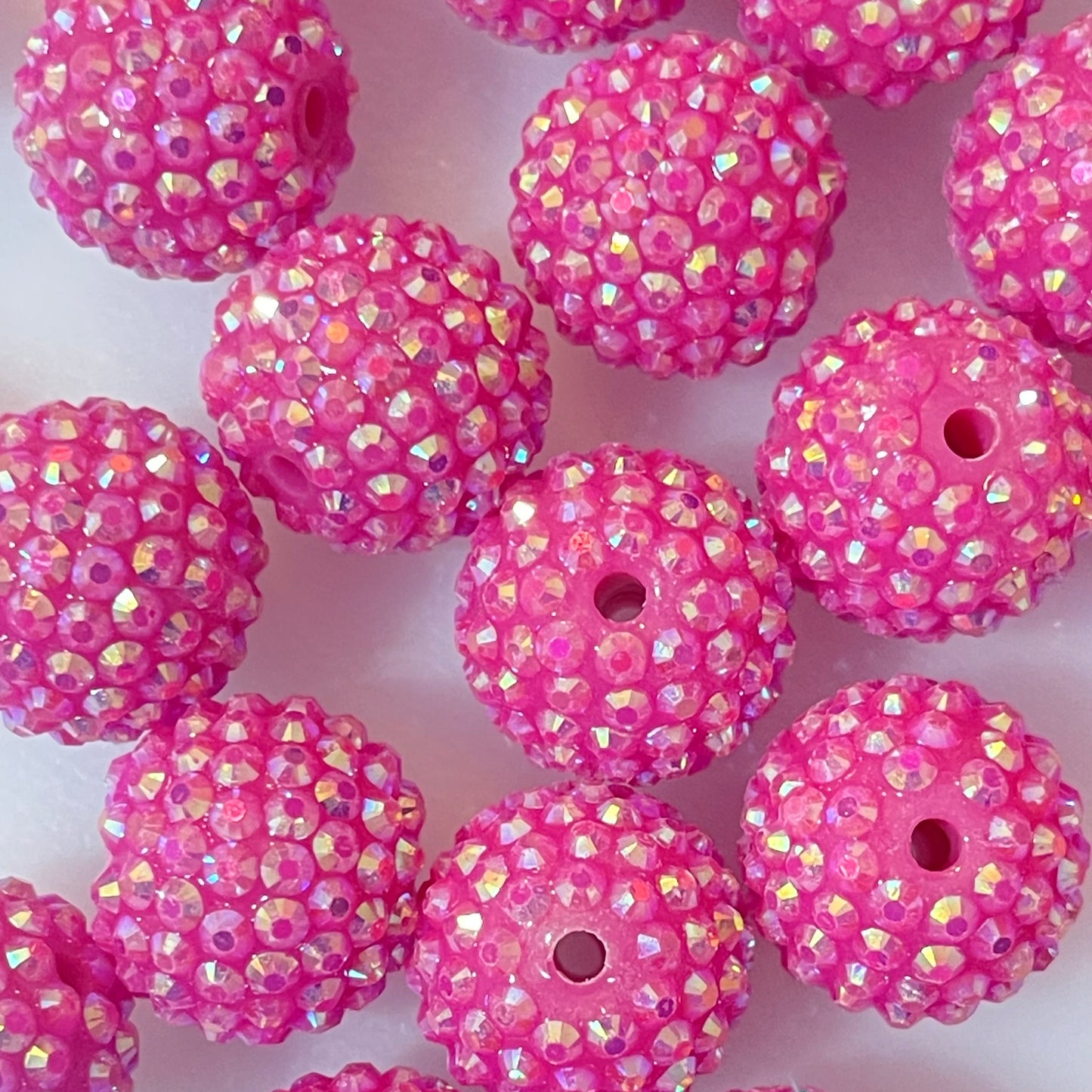 Pink Power Rhinestone Beads