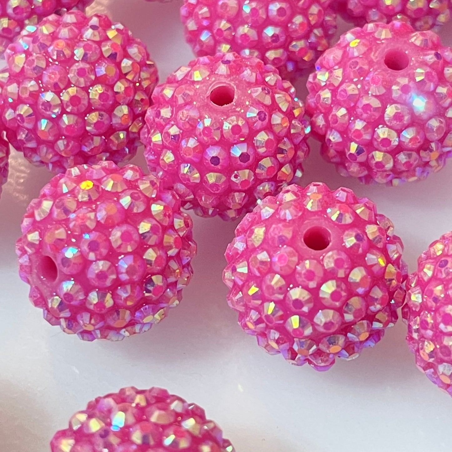 Pink Power Rhinestone Beads