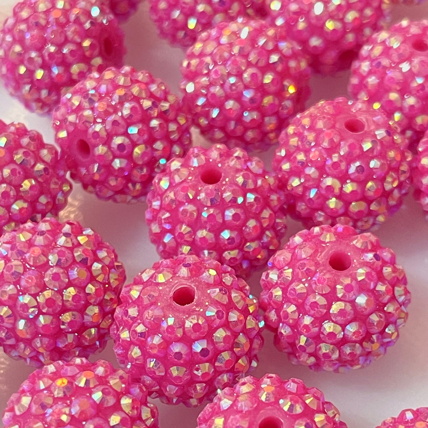 Pink Power Rhinestone Beads