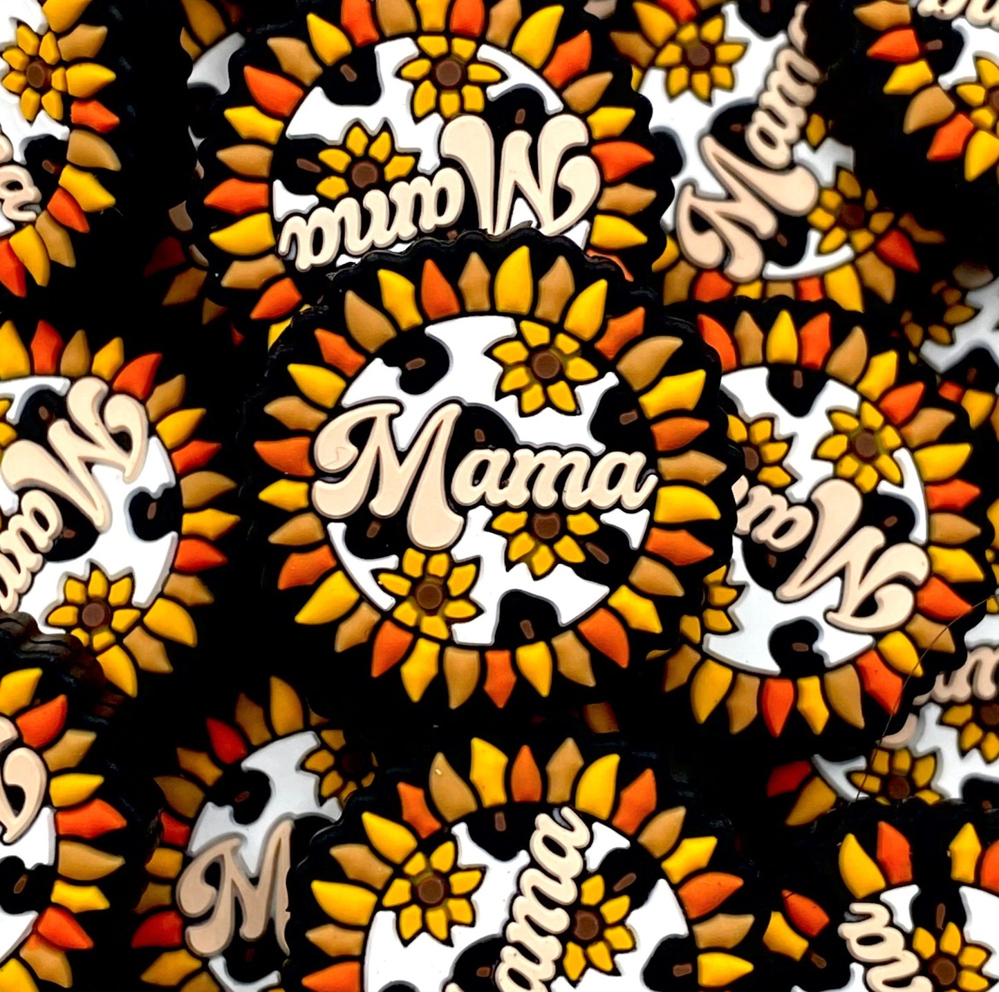 Sunflower Mama Silicone Focal Beads