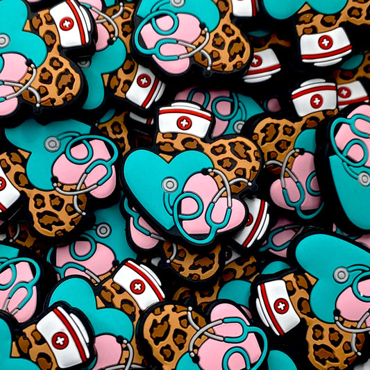 Nursing Is In My Blood Silicone Focal Beads