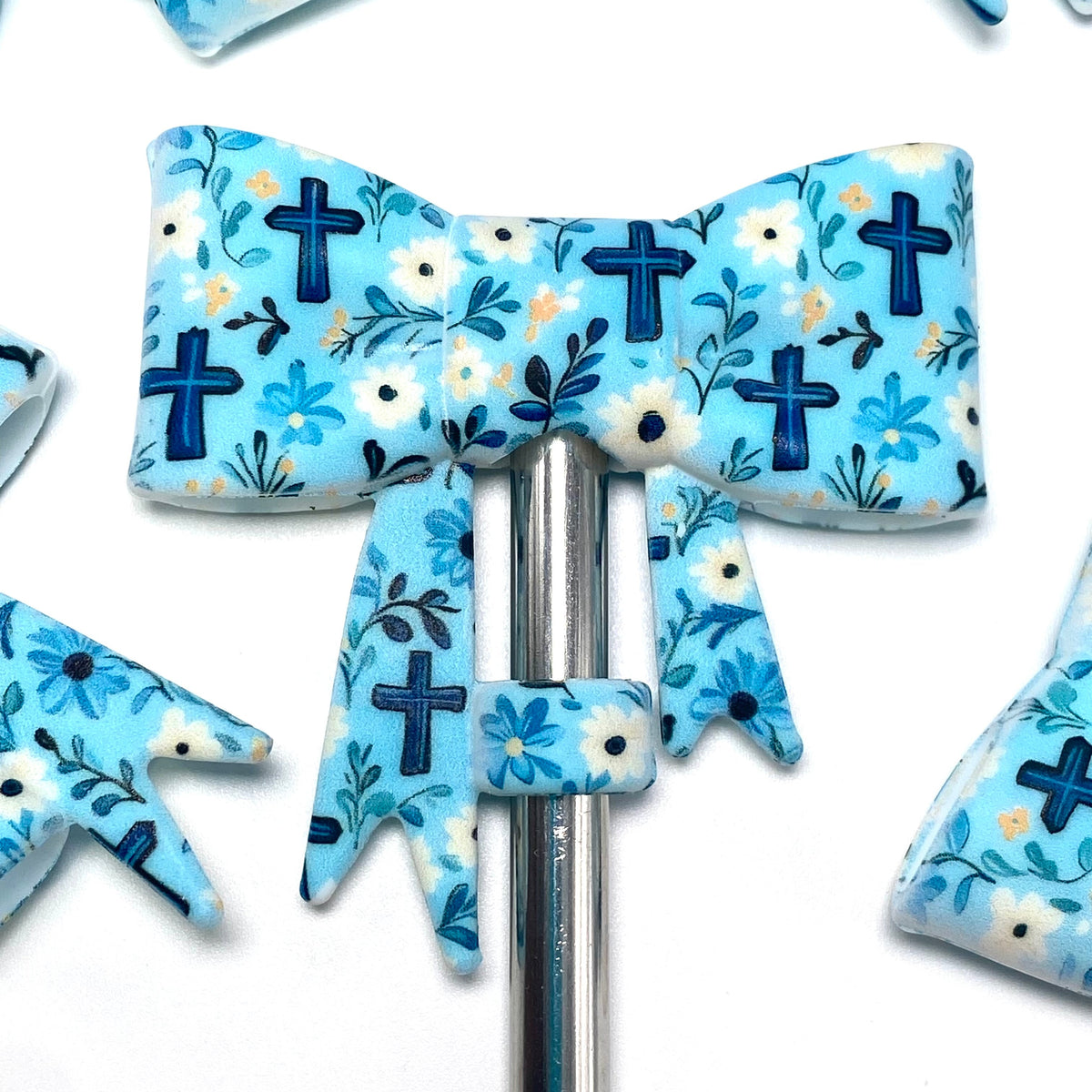 Faith Looks Pretty on You 3D Silicone Straw Topper