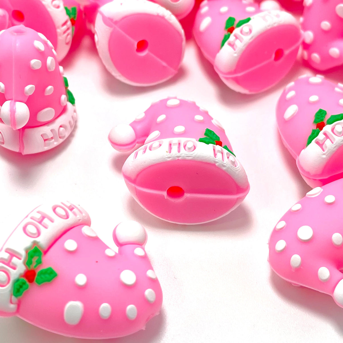 Ho Ho Hold My Lip Gloss 3D Silicone Focal Beads