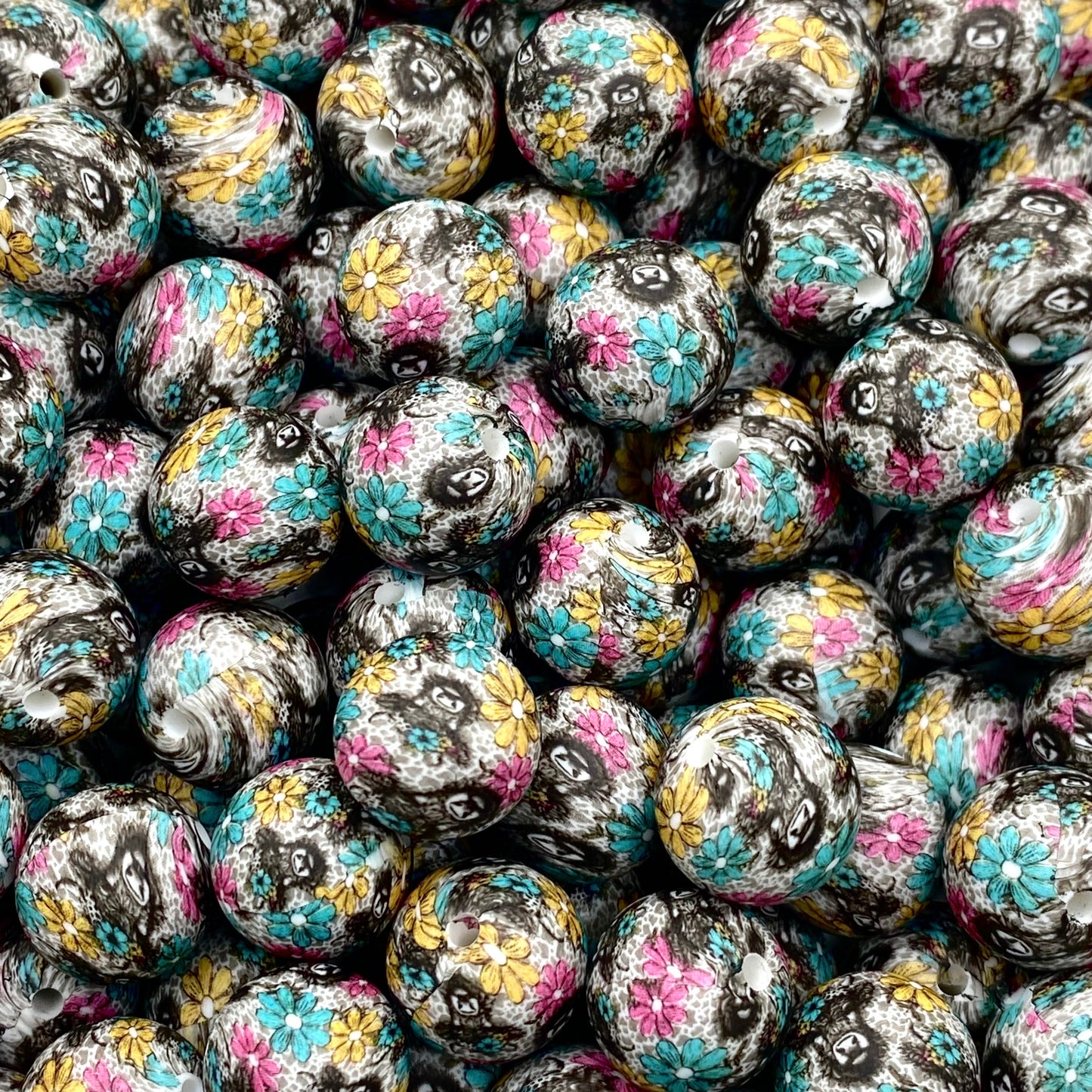 Look Deep Into Nature Printed Silicone Beads