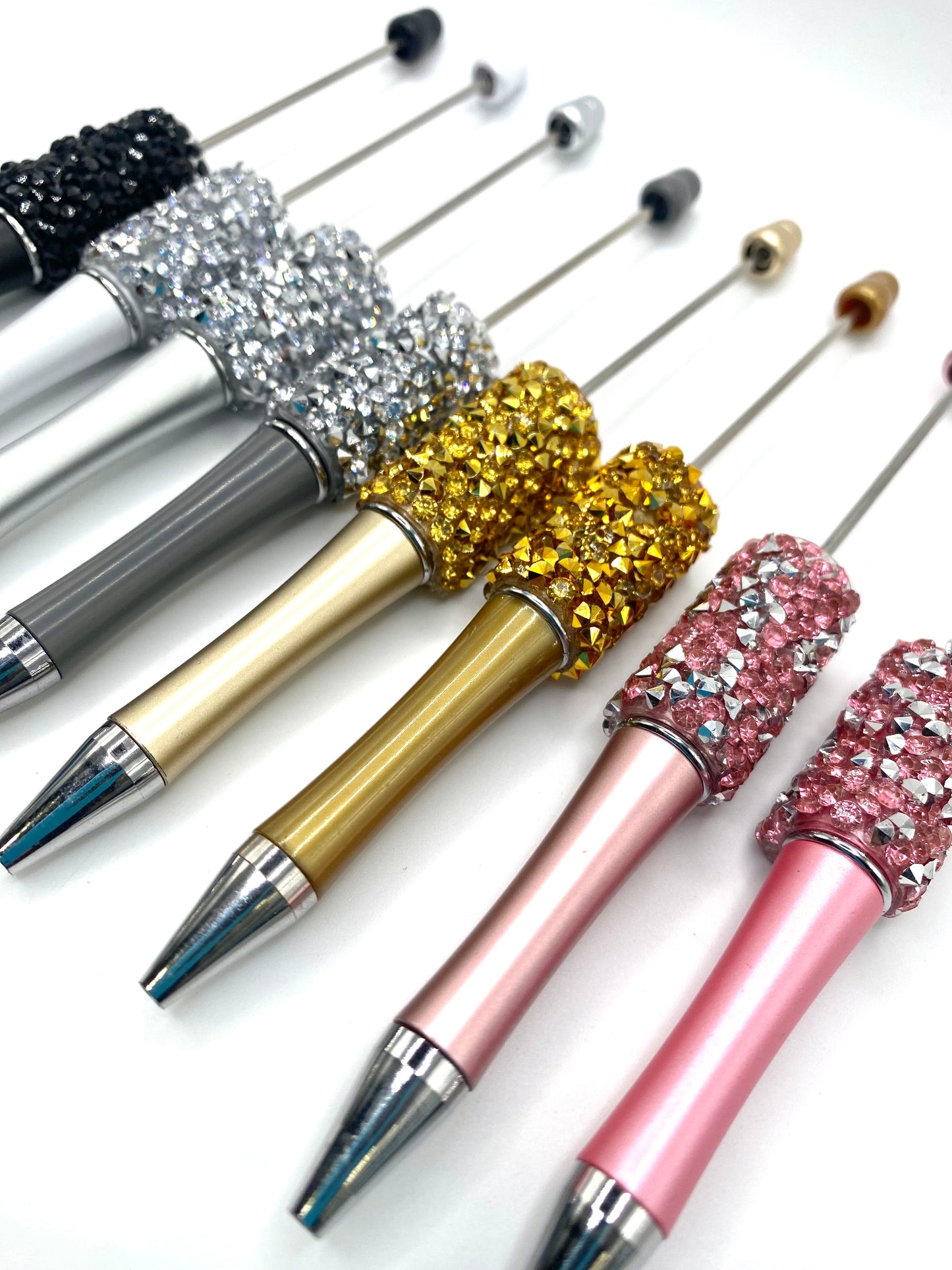 Rhinestone Bling Beadable Pens - 4pcs