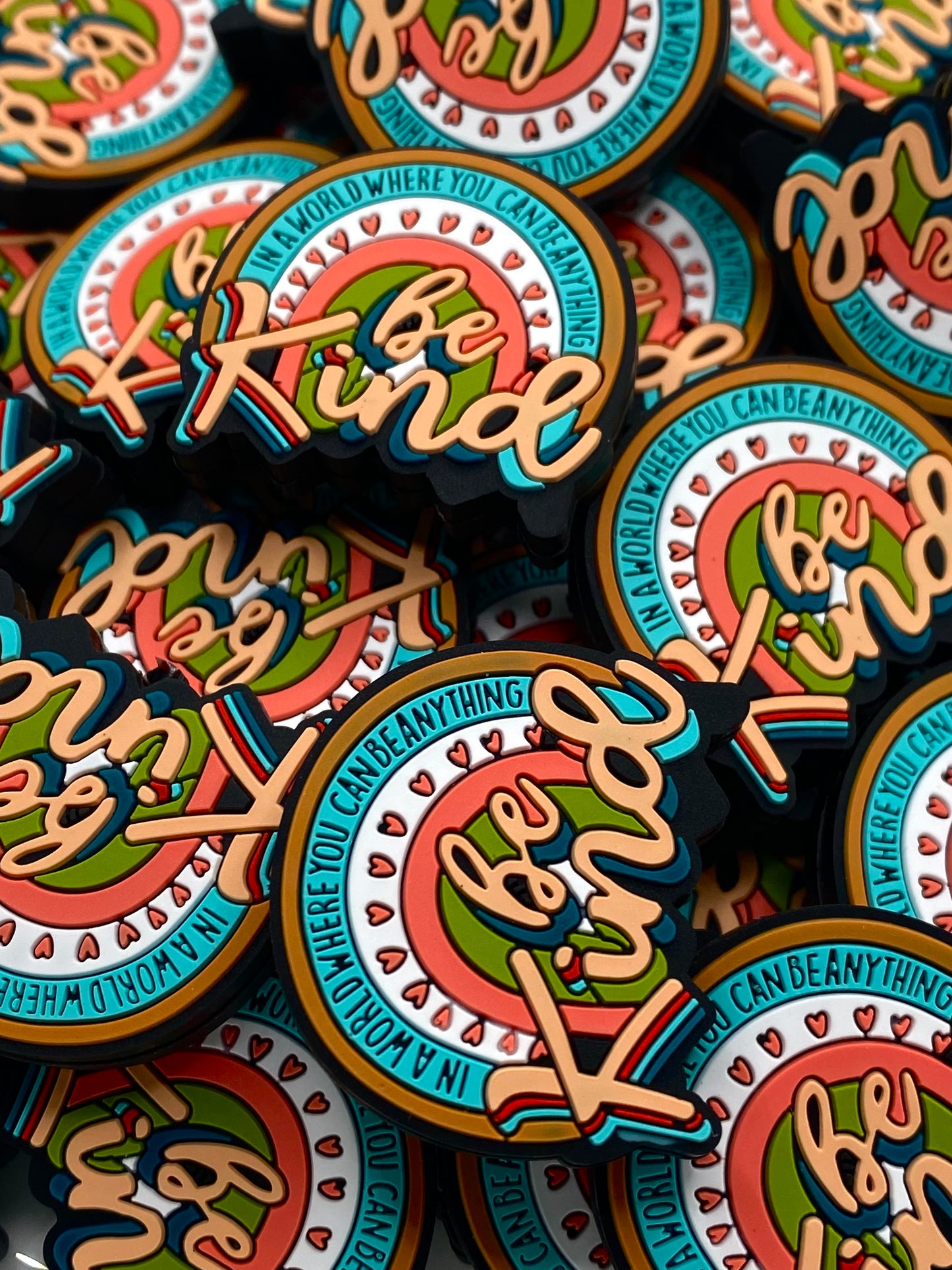 In A World Where You Can Be Anything, Be Kind Silicone Focal Beads