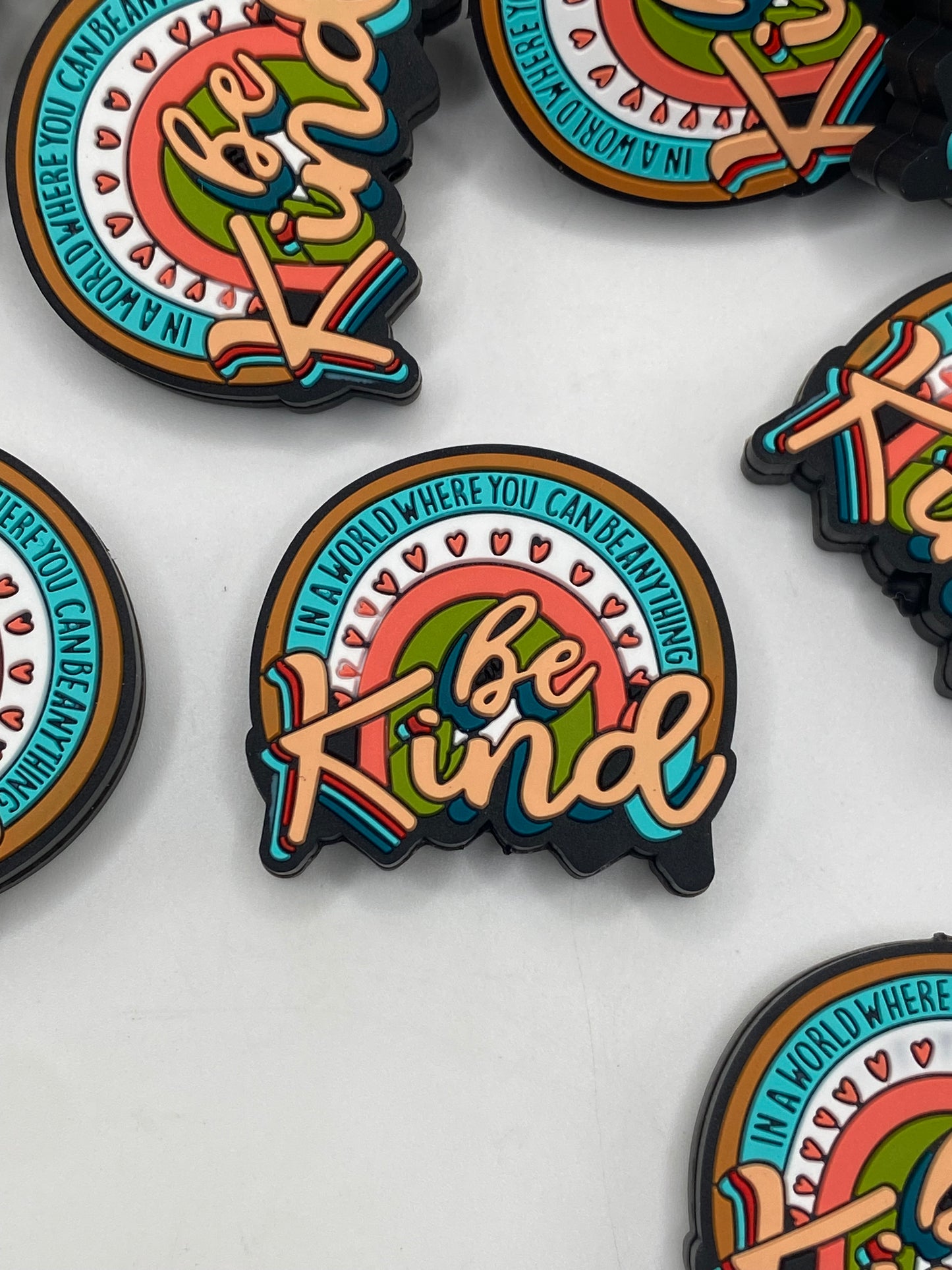 In A World Where You Can Be Anything, Be Kind Silicone Focal Beads