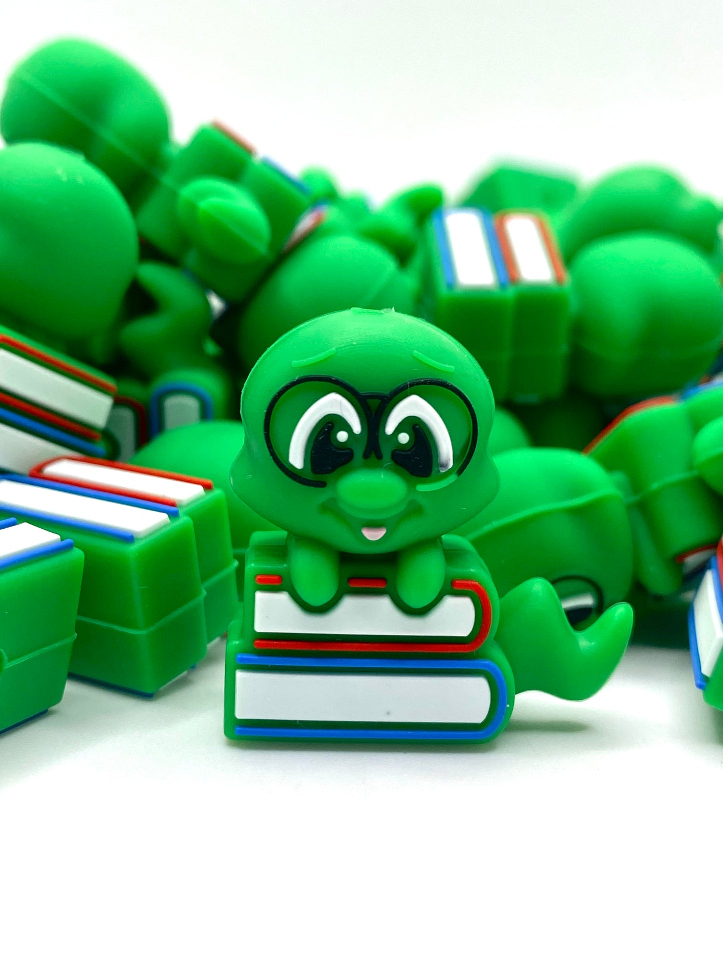 Professional Bookworm 3D Silicone Focal Beads