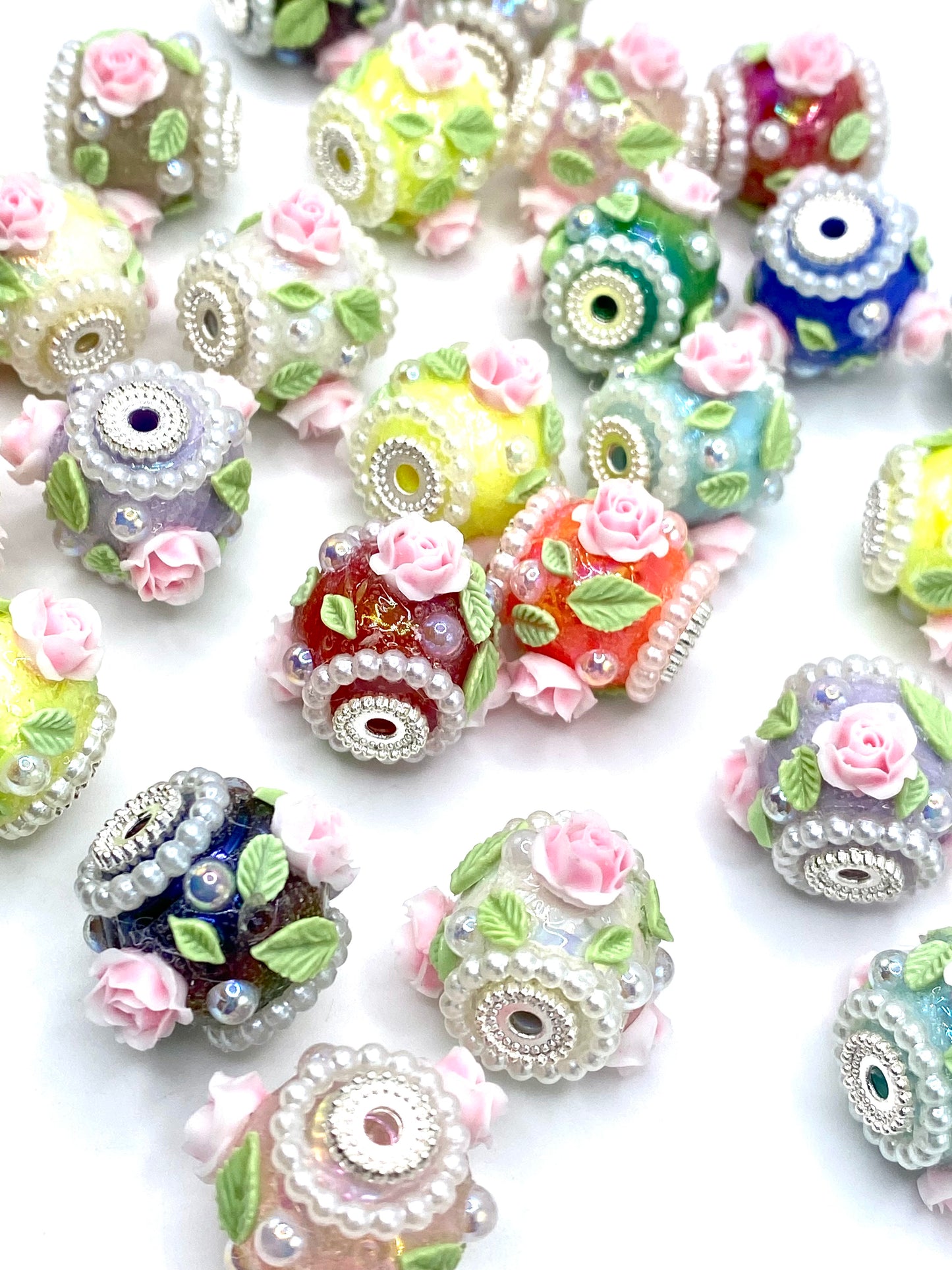 Roses Fall, But The Thorns Remain Fancy Acrylic Beads