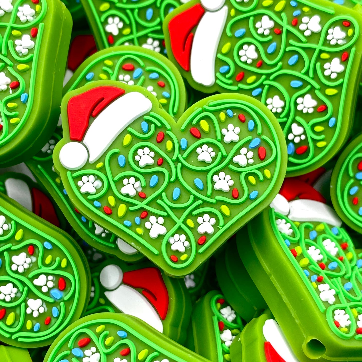 May Your Christmas Be Furry & Bright Silicone Focal Beads
