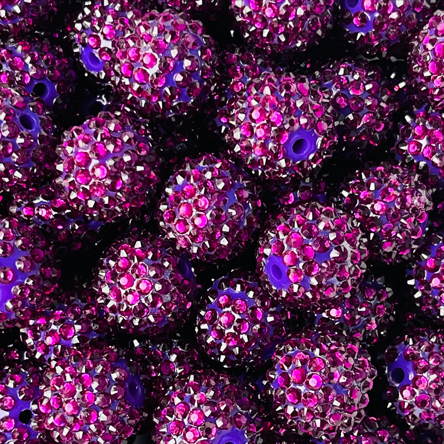 Dark Purple Rhinestone Beads