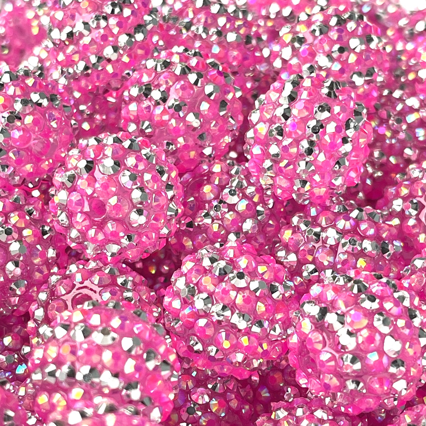 Princess Pink Rhinestone Beads