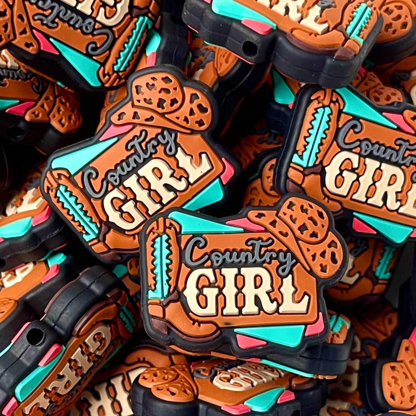 Country Girl Silicone Focal Beads