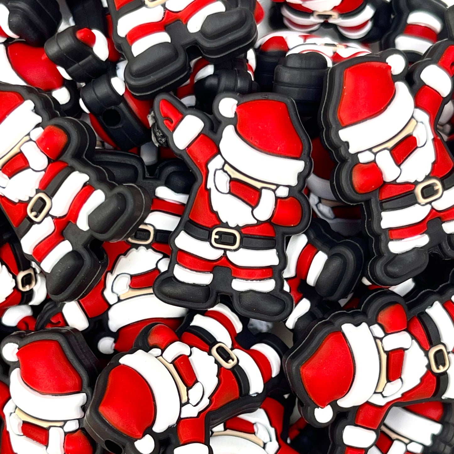 Dabbing Santa Silicone Focal Beads