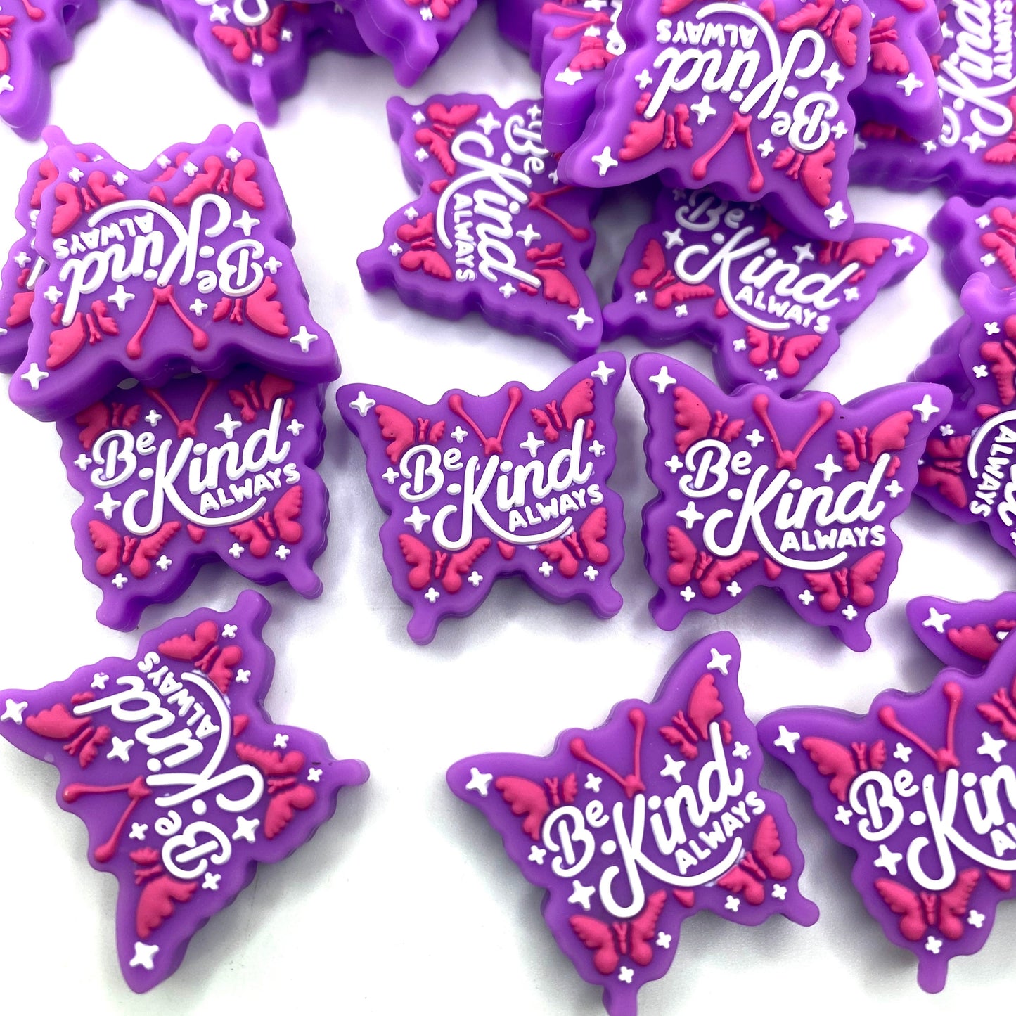 Be Kind Butterfly Silicone Focal Beads