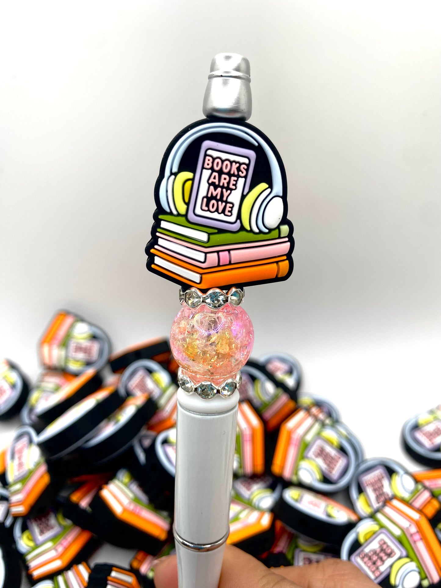 Books Are My Love Silicone Focal Beads