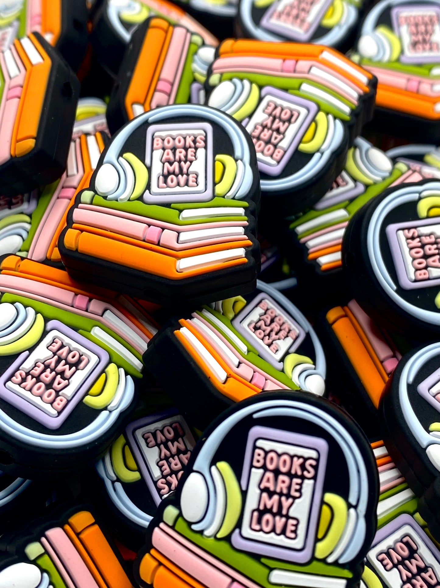 Books Are My Love Silicone Focal Beads