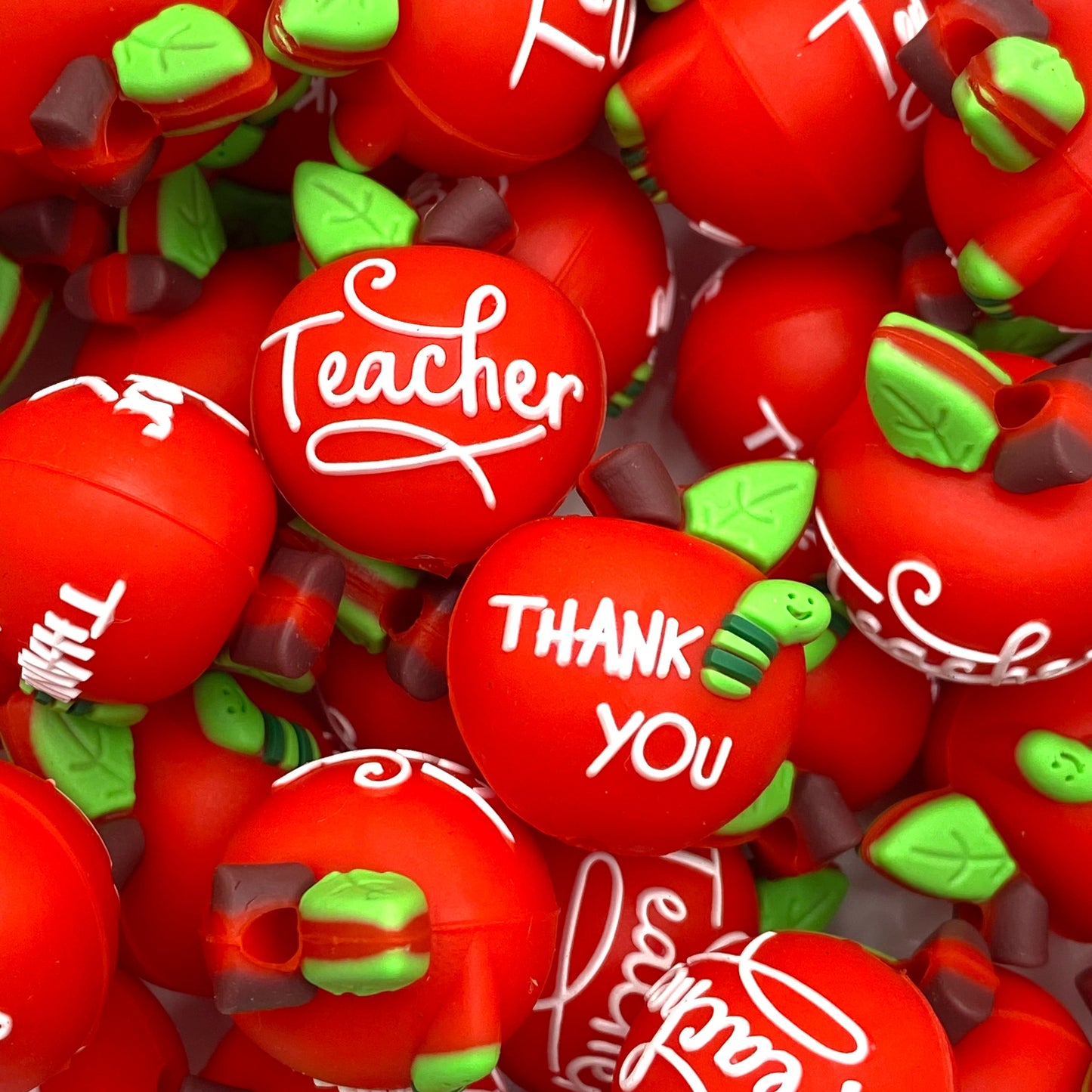 Thank You Teacher 3D Silicone Focal Beads