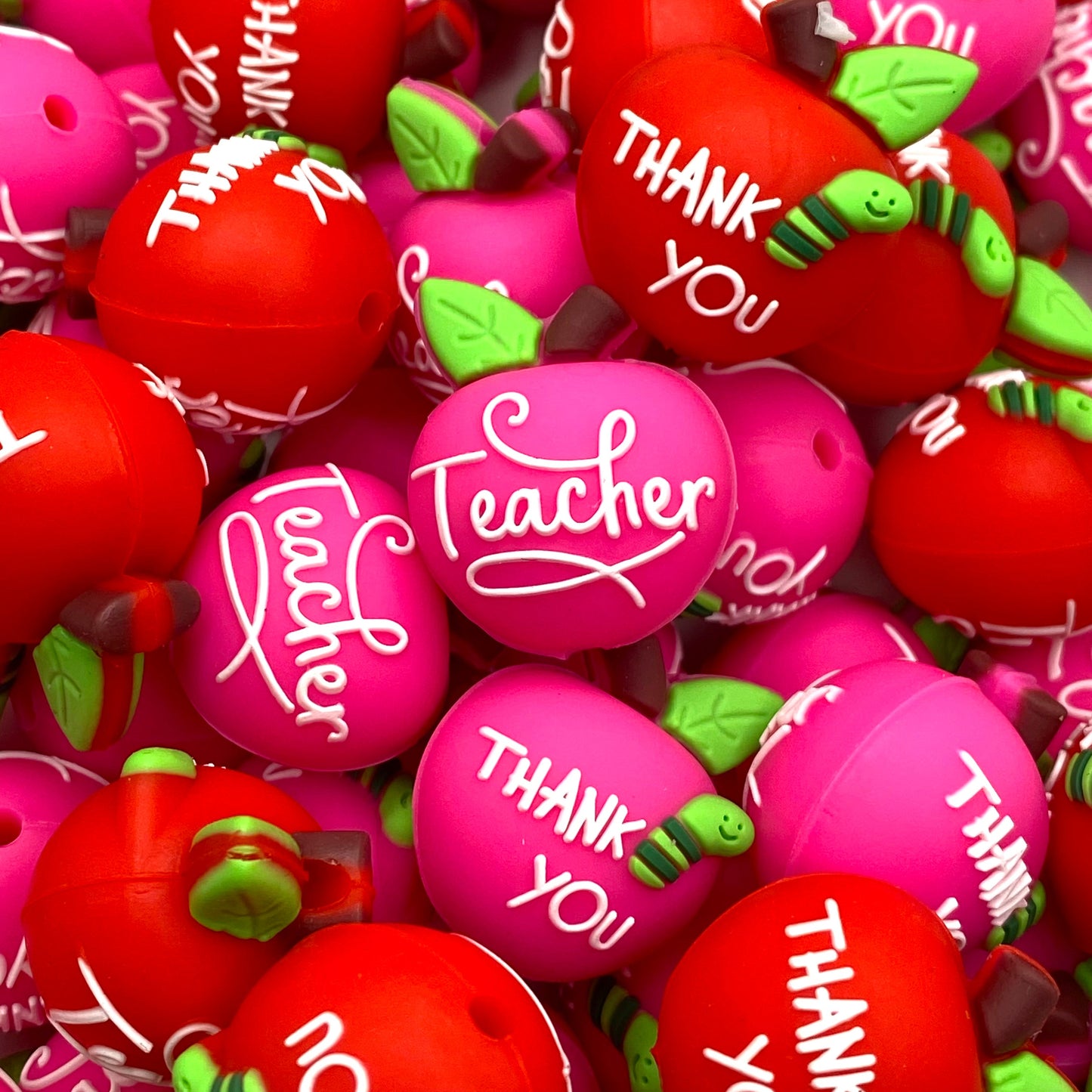 Thank You Teacher 3D Silicone Focal Beads