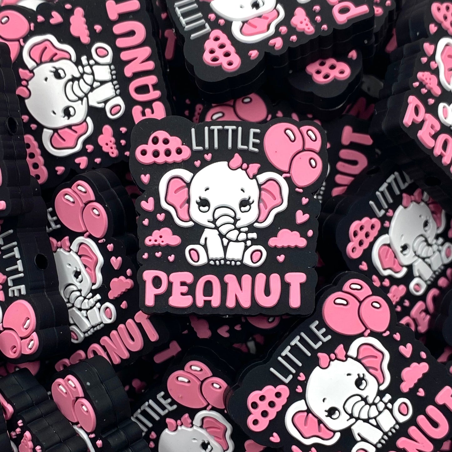 Little Peanut Elephant Silicone Focal Beads