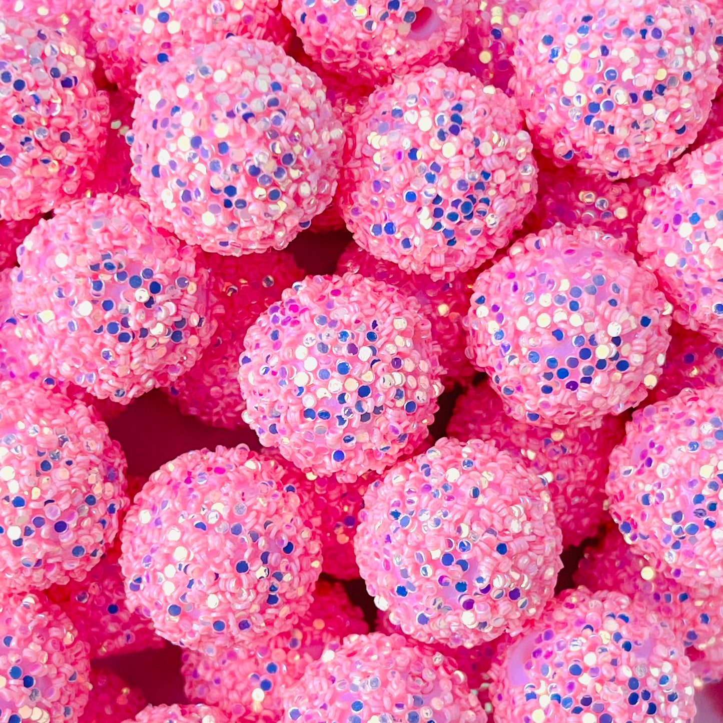 Pink Mermaid Tears Sequins Beads