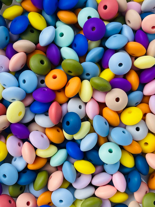 Lentil Silicone Beads - Mix 2