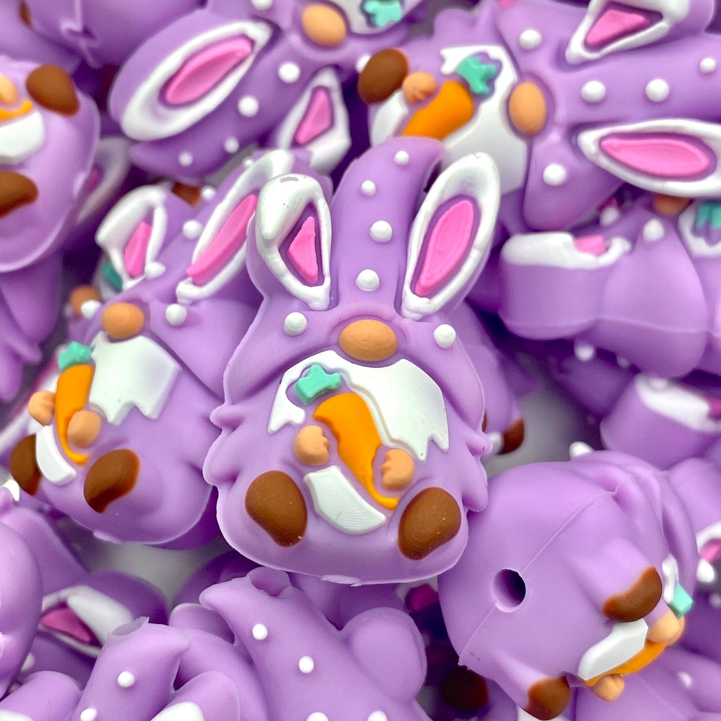 Keep Calm And Hop On Gnome 3D Silicone Focal Beads