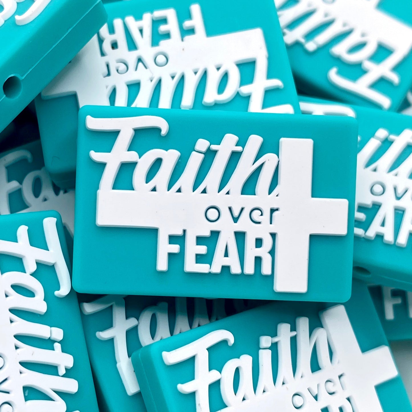 Faith Over Fear Silicone Focal Beads
