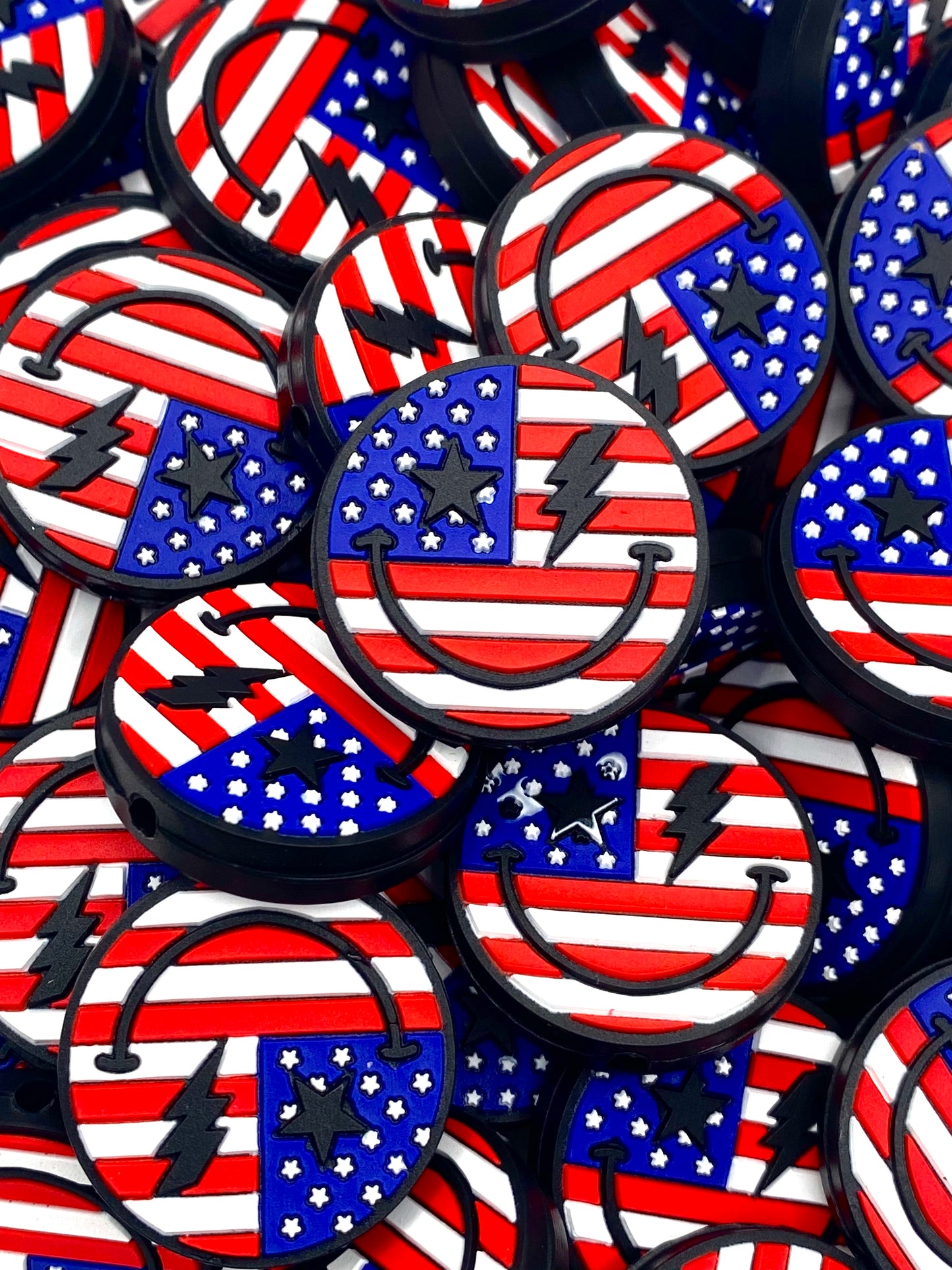 Smile America Silicone Focal Beads