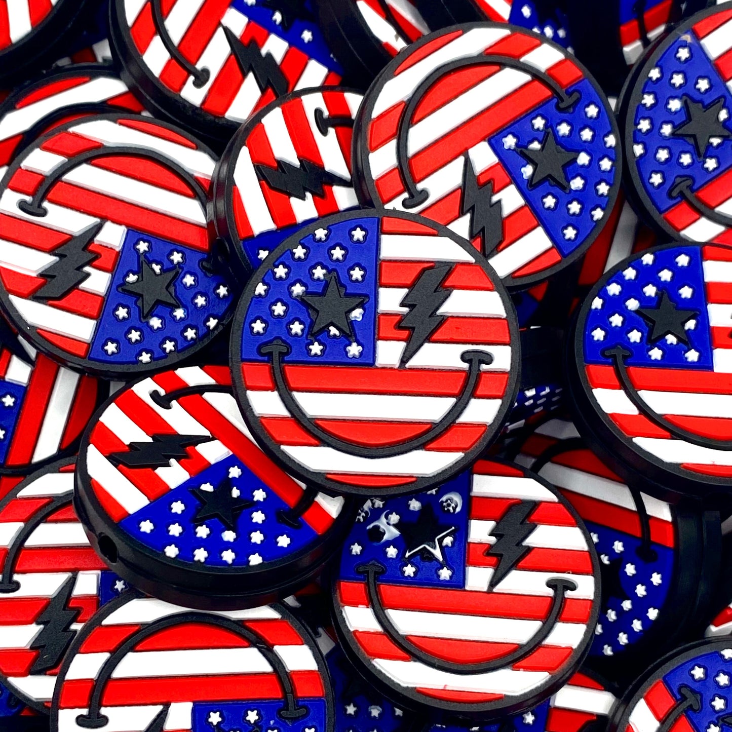 Smile America Silicone Focal Beads